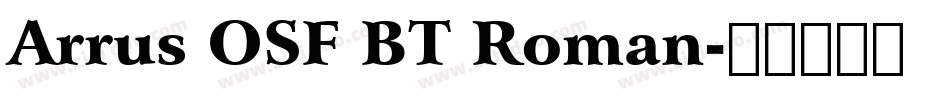Arrus OSF BT Roman字体转换